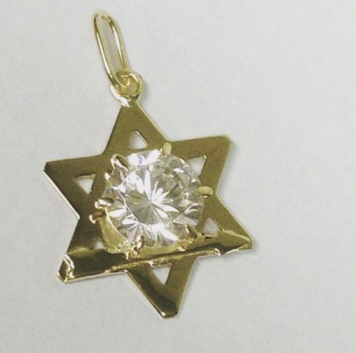 Estrela de Davi com seta – Ouro